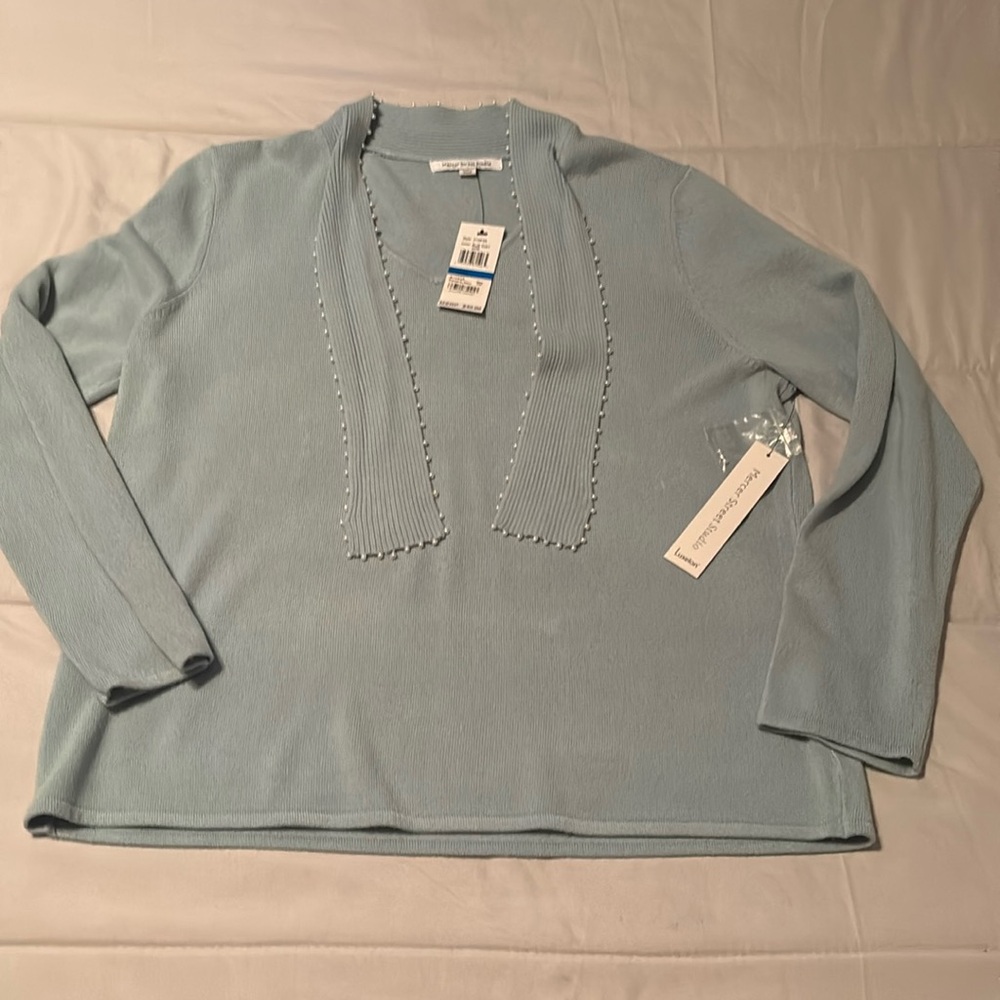 Mercer Street Studio Light Blue Knit Sweater Cardigan